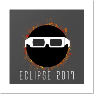 Eclipse 2017 Sun with Viewing glasses Posters and Art